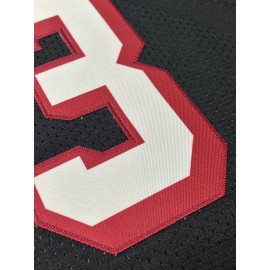 Men's Black # 13 American Football Jacket With Loose Embroidered Sports, Fashionable, Casual, Street Breathable Rugby Top