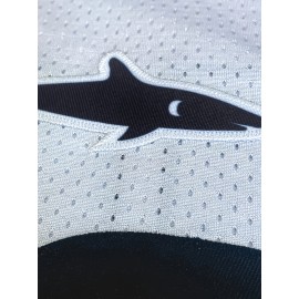 Men's White #13 Breathable American Football Jersey - V-Neck Short Sleeve Embroidered Team Uniform with Shark Graphic & Bold Numerals, Loose Fit for Training, Competition & Casual Wear (Machine Washable, All-Season), Embroidered Detailing
