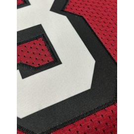 Men's Red #13 Embroidered American Football Jersey - Loose Fit Breathable V-Neck Rugby Shirt for Sports, Casual & Streetwear | All-Season Comfort, Machine Washable, Outdoor Activity Apparel, Sporty Look, Neat Stitching