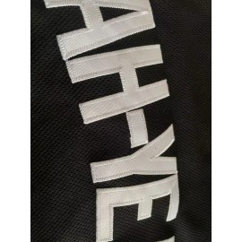 Men's Black #11 Baseball Shirt - Loose Fit V-Neck Embroidered 