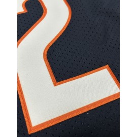 [Loose Embroidered Rugby Top Jacket] Men's Black # 2 American Football Jacket With Loose Embroidered Sports, Fashionable, Casual, Street Breathable Rugby Top