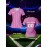 Customizable Women'S V-Neck Soccer Jersey - Personalized Name & Number, Breathable Quick-Dry Fabric for Team Training, Fitness & Casual Wear, Pink with Striped Detai