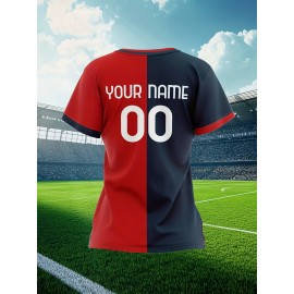 Women's Plus-Size Soccer Uniforms Custom with Team Name & Jersey Number - Personalized Sports Jerseys in Navy Blue & Golden, Breathable Fabric for Female Athletes - Ideal for Soccer, Softball, Basketball Teams, Team Apparel, Sporty Style, Comfortable Fit