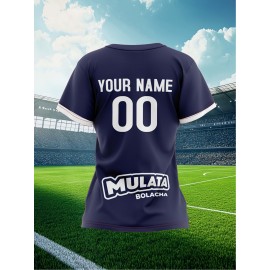 Custom Women'S Plus-Size Soccer Jerseys with Personalized Names And Numbers, Designed for Comfort And Lightweight Use in Sports And Leisure, Suitable for Baseball.
