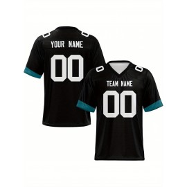 Personalized Football jersey Custom Football jersey Printed T-shirts Customize your favorite team and number, Everyday personalized hip-hop short-sleeved shirts, button- shirts