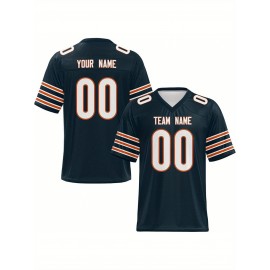 Personalized Football jersey Custom Football jersey Printed T-shirts Customize your favorite team and number, Everyday personalized hip-hop short-sleeved shirts, button- shirts